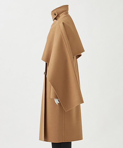 エステータ】ウールリバー ケープ付き コート（SCH8GW0942