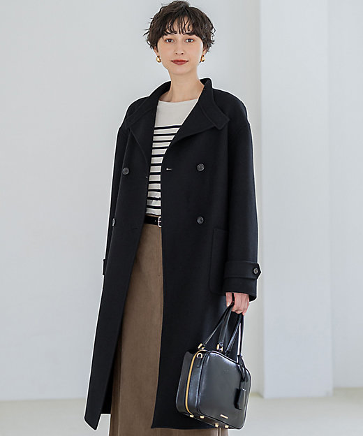 VERY掲載】MANTECOPureリバー スタンドカラーコート