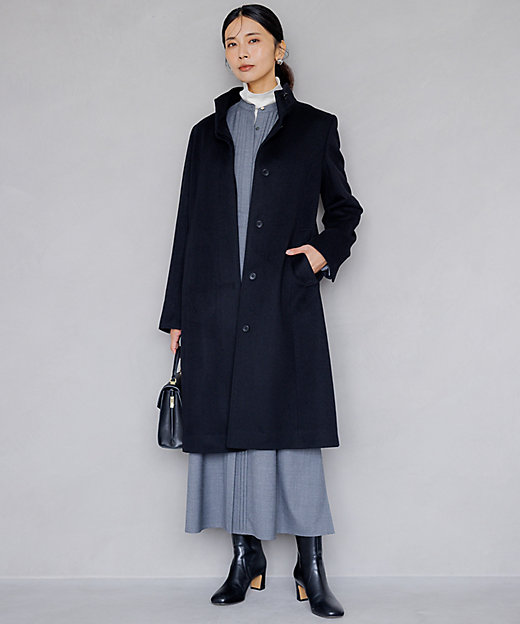 ウールカシミヤビーバー スタンドカラー コート（SCWSSW0505