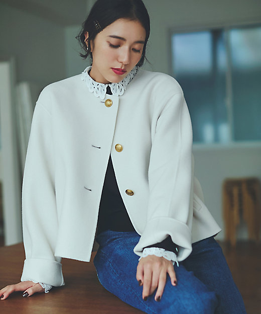 ウールリバー ノーカラーコート（SCWWCW0406） | 23区 L