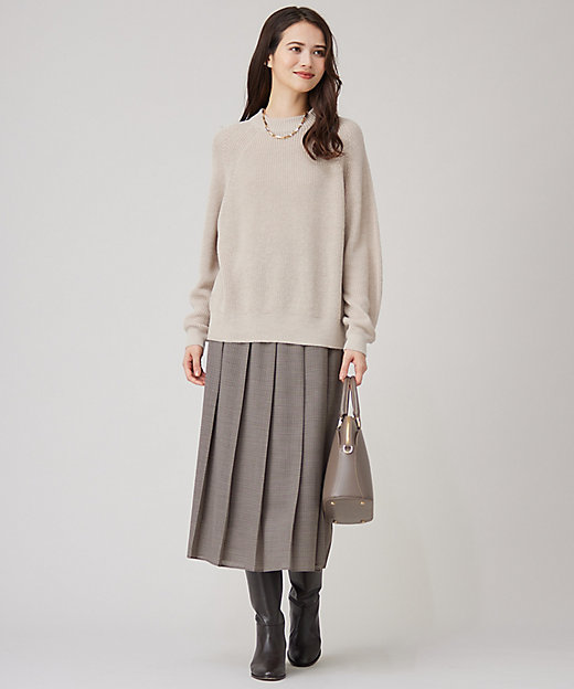 セットアップ対応・洗える】ハイツイストビエラプリーツ スカート