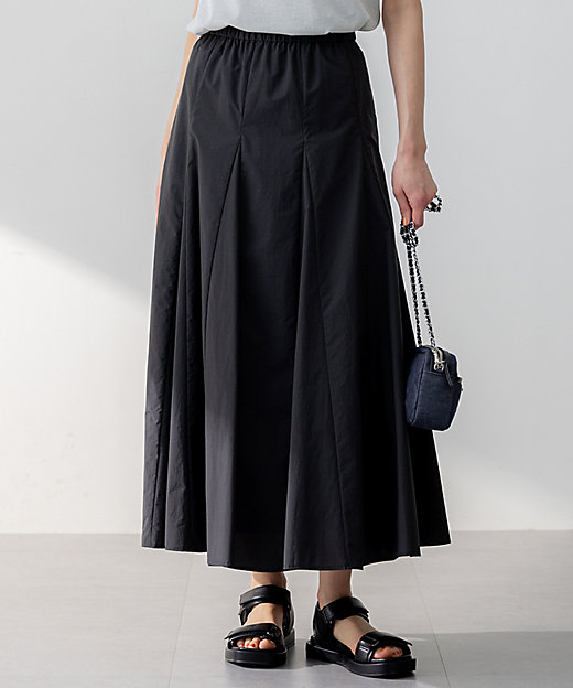 撥水加工／洗える】ナイロンコットンタフタ フレア スカート