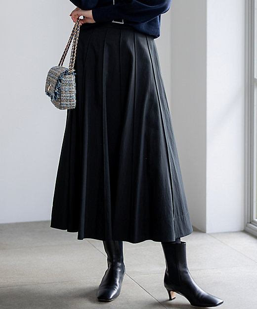 FUDGE掲載】マットライトタフタ フレアスカート