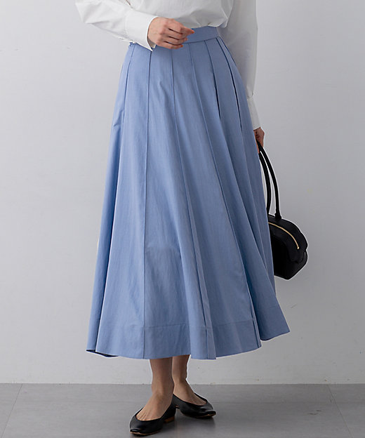 FUDGE掲載】マットライトタフタ フレアスカート