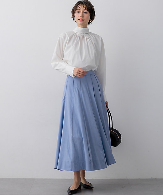 FUDGE掲載】マットライトタフタ フレアスカート