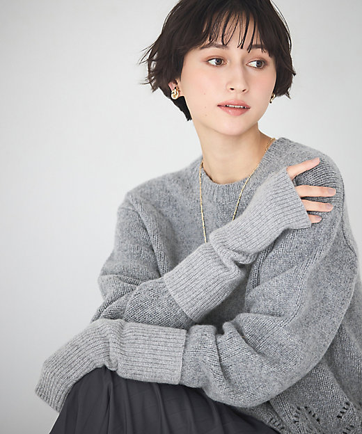 見上愛さん着用／洗える】ピュアカシミヤ アームウォーマー