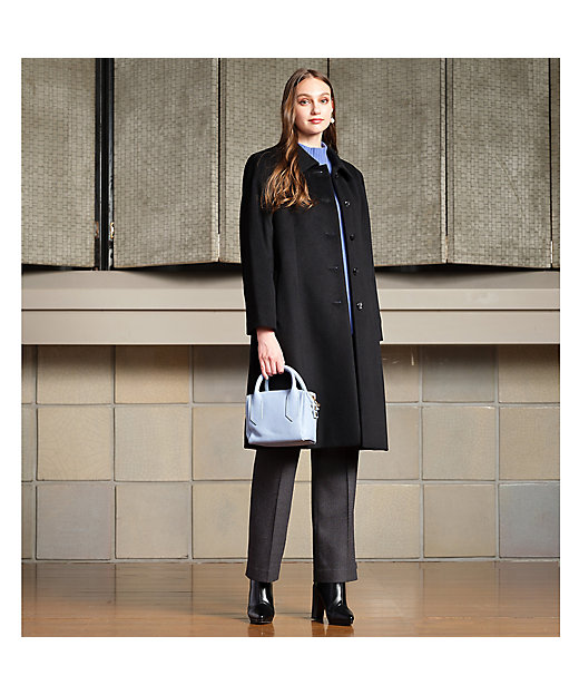 Selection】ピュアカシミヤ ステンカラーコート