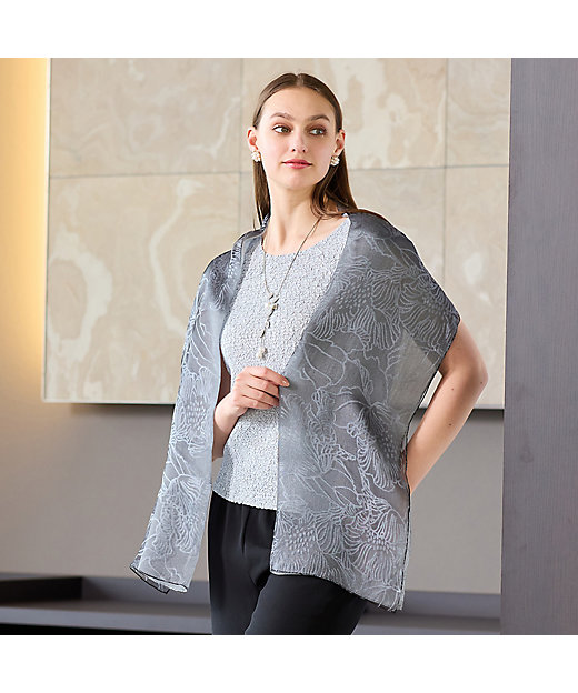 二枚重ね シアーエレガンスストール（50163503） | Liliane