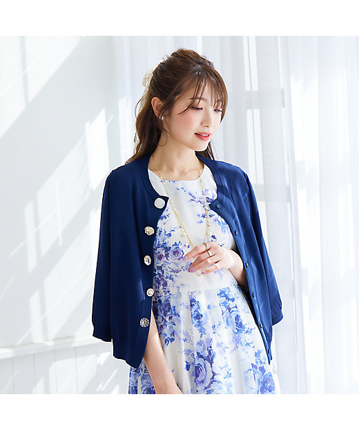 ビジューボタンカーディガン（51132503） | Rose Tiara (Women