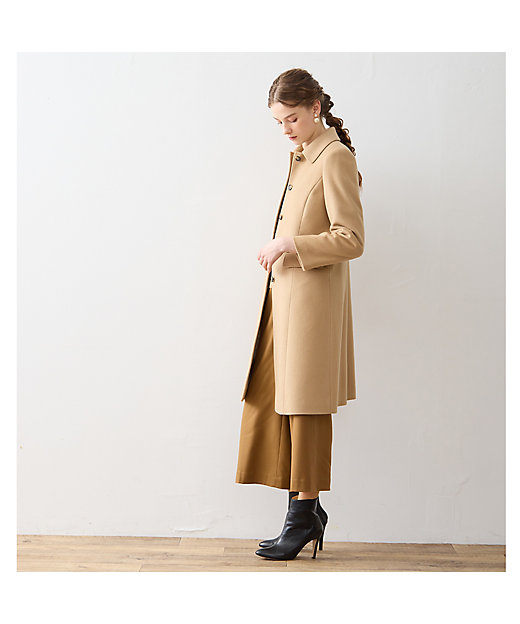 S・Mサイズ】イタリア製素材 ピュアカシミヤステンカラーコート