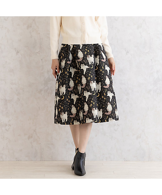 キャットジャカードフレアスカート（82046402） | Rose Tiara