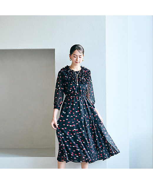 ハートプリントワンピース（83011504） | Rose Tiara (Women