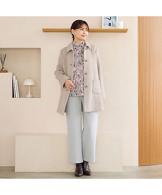 ステンカラーシャギーコート（12086531） | LOBJIE (Women