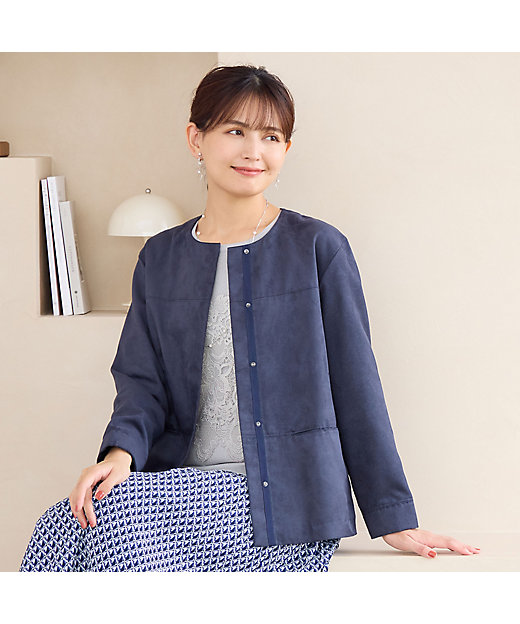 フェイクスウェードジャケット（12035562） | LOBJIE (Women