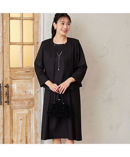 アンサンブル可能・4Lサイズあり】ノーカラー ボレロジャケット