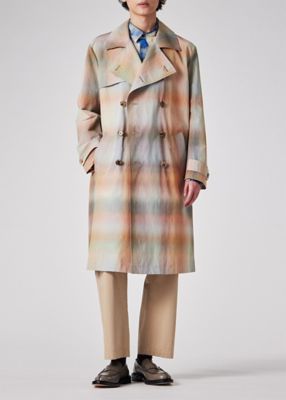 Smith Check” ダブル トレンチコート（153113444Z