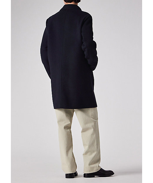 ウールビーバー ダブルフェイス ステンカラーコート