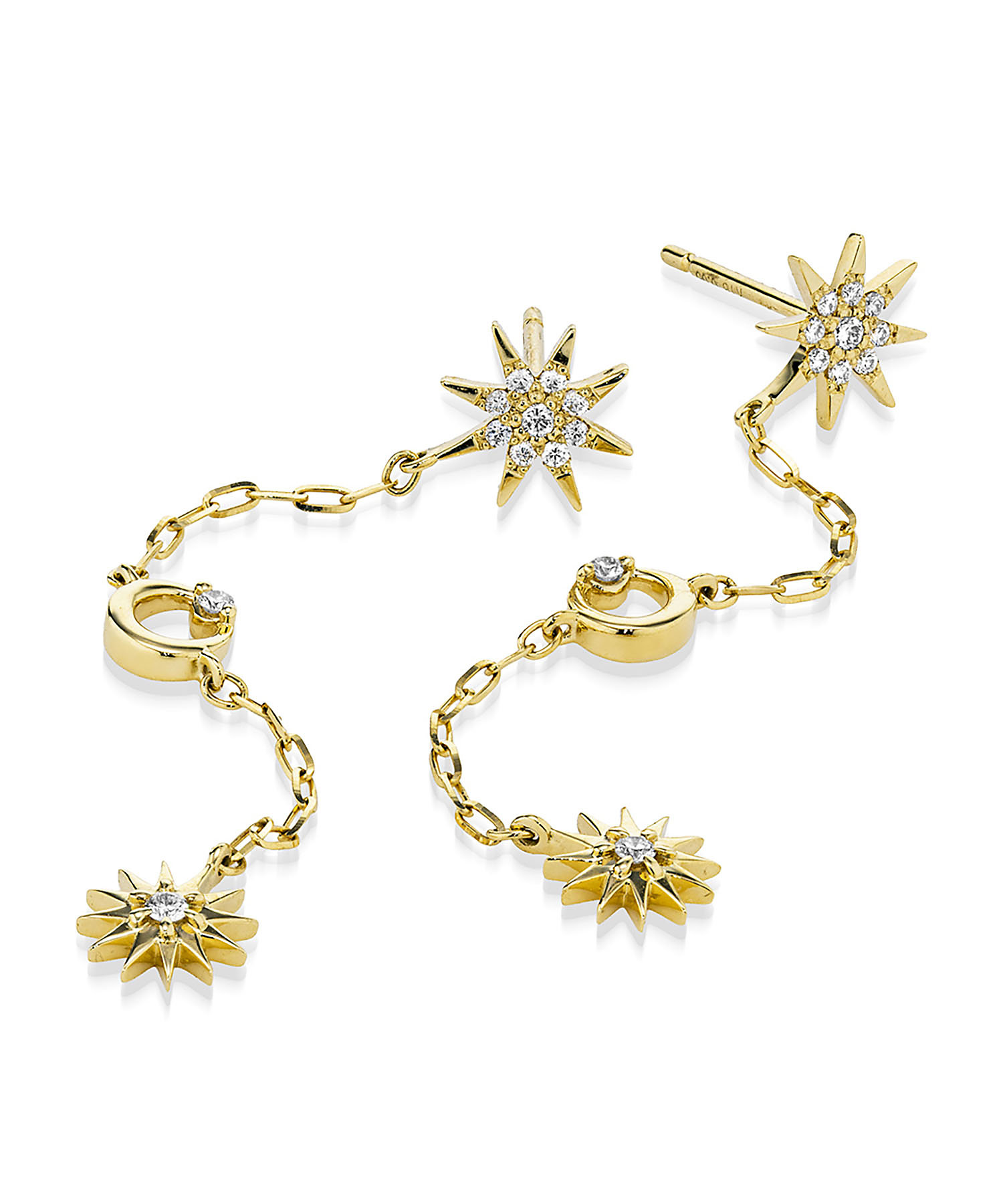 K18 ピアス MOON＆SUN 1ZP0948 | STAR JEWELRY
