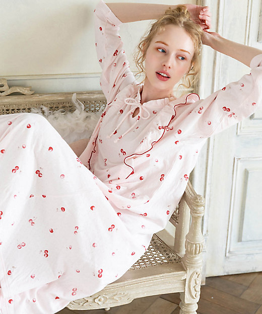 コットン接結チェリーワンピース 24－51014 | Narue (Women