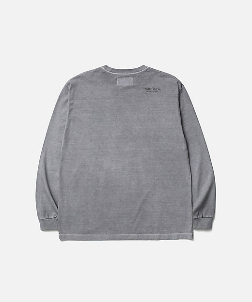カットソー PIGMENT DYED CREWNECK LS