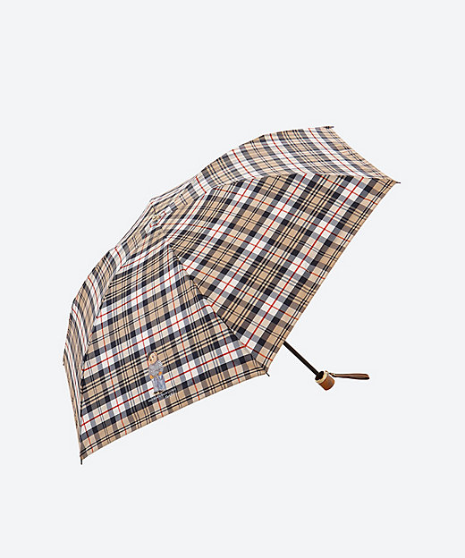 雨傘ミニ ツイル先染めチェック×BEAR 2111910882－3