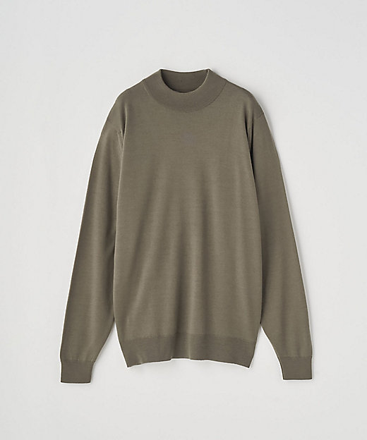 モックネック長袖ニットプルオーバー 24G MODERN FIT