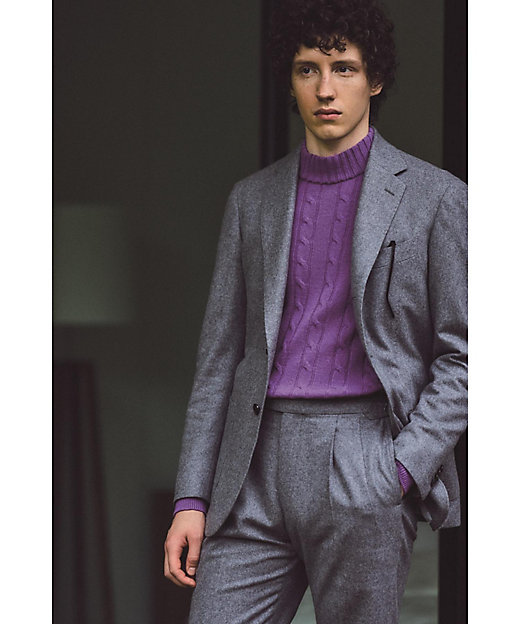 ケーブル編みモックネックニット EC24F／S／277501RM