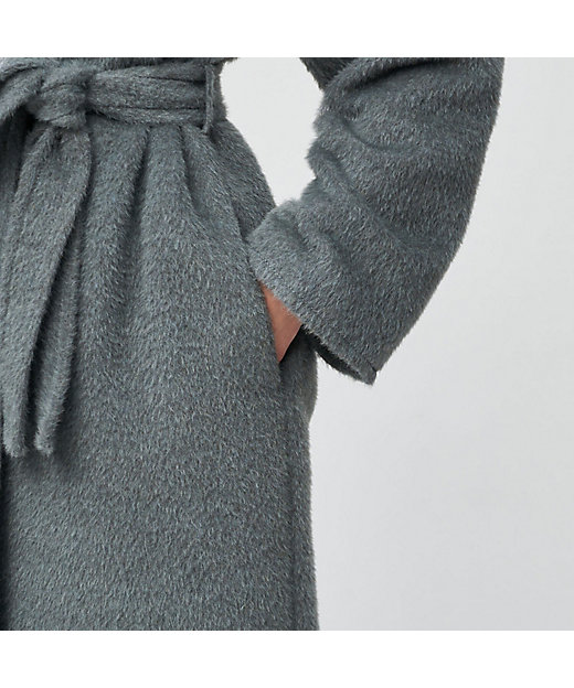 ウールアルパカモヘヤシャギー ベルテッドコート | maison