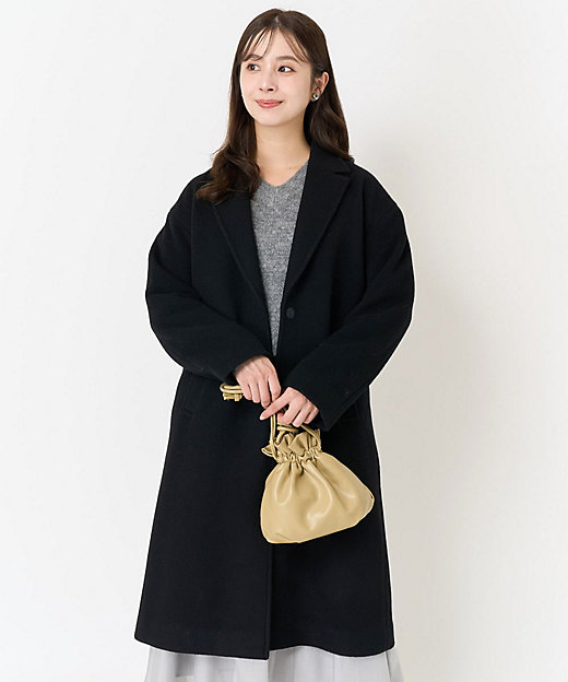 小さいサイズ】ウールモッサ ロングチェスターコート | MK MICHEL