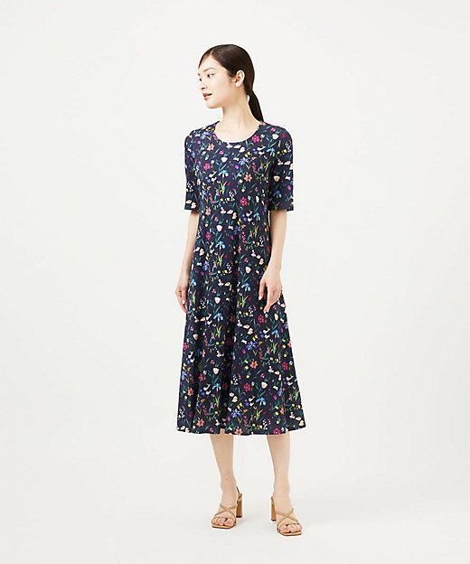 フラワーガーデンプリントジャージードレス | Sybilla (Women)/シビラ