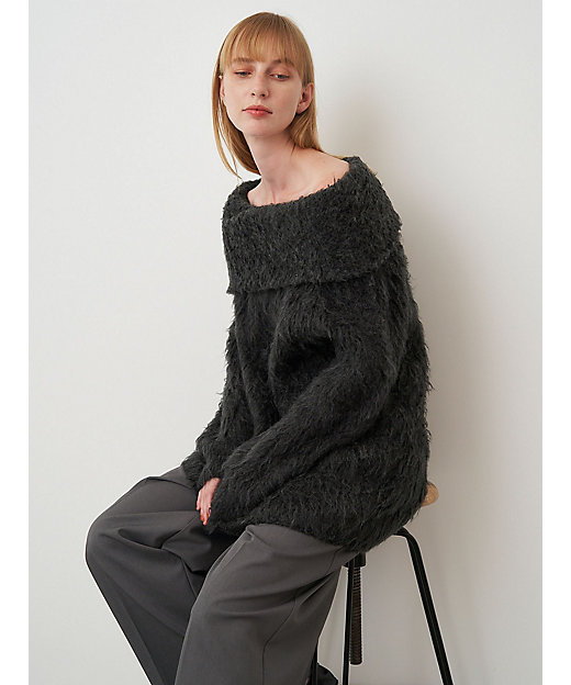 SHAGGY KNIT OFF SHOULDER | ELENDEEK/エレン