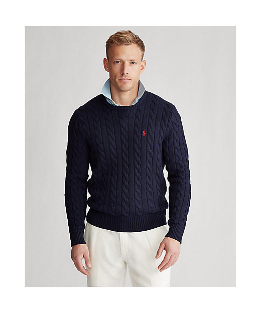 ケーブルニット コットン セーター MNPOSWE16820218