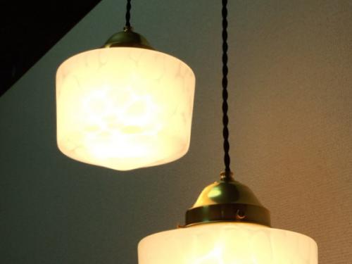 180Φ 白霜柄 消し硝子電燈笠 こま型 【1灯】 ISGK:07-10 | 趣のある