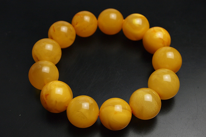 ギャラリーメイスン / 15mmハニーアンバー(蜜蝋琥珀)ブレスレット