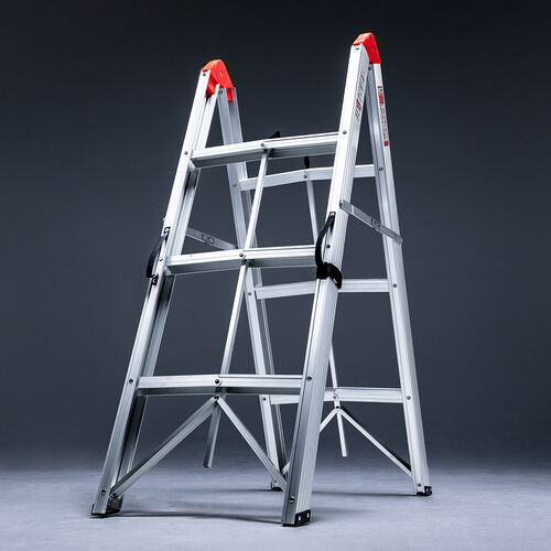 スティック型 脚立 3段 軽くて丈夫なアルミ製フレーム 耐荷重150kg 150