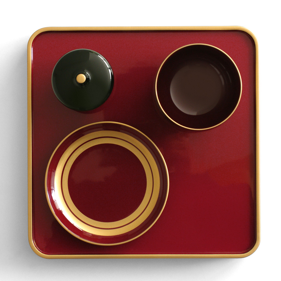 KINSEN トレイ isukeブランド 漆塗りのお膳 漆器の井助