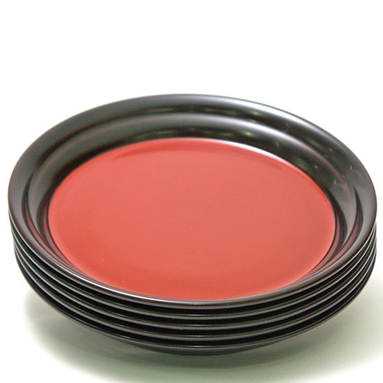 銘々皿 溜 日の出 木製 漆塗り 取り皿・小皿 漆器の井助