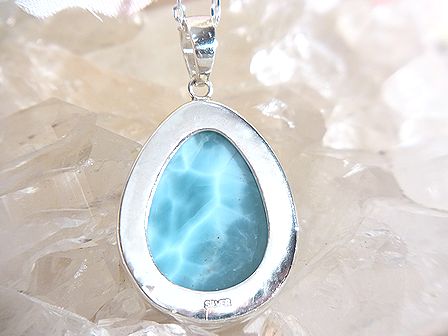 ラリマー ＆ イルカ ペンダント ☆ シルバーチェーン付き！ 【 Ryu