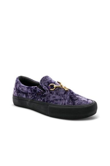 Vans Vault x NEEDLES Velvet Classic Slip-on in Purple & Black | FWRD