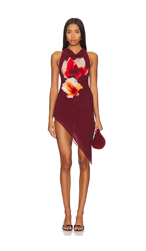 Lovers and Friends x Maggie MacDonald Emery Mini Dress in Burgundy