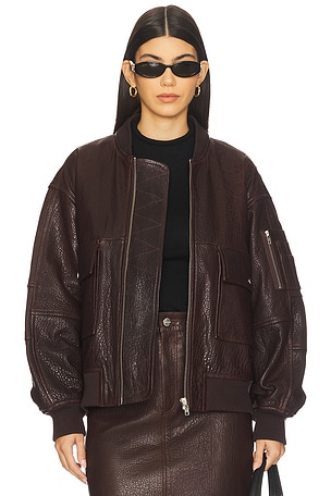 LAMARQUE Theia Jacket in Dark Brown | REVOLVE