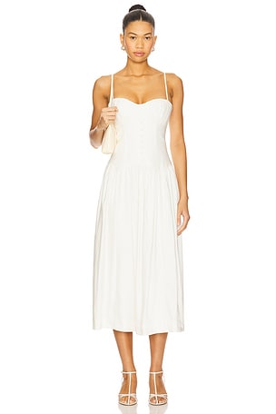 Karina Grimaldi Kaur Eyelet Dress in White | REVOLVE
