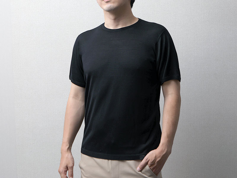 Tシャツ / シルク100％ / ホールガーメント【最短1～最長3営業日出荷