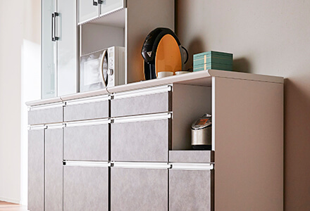 大川家具】ダイニングボード 60cm幅 リーベ ナチュラル/ブラウン