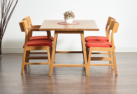 開梱設置無料]【大川家具】ダイニングテーブル5点セット 4人掛け 180cm