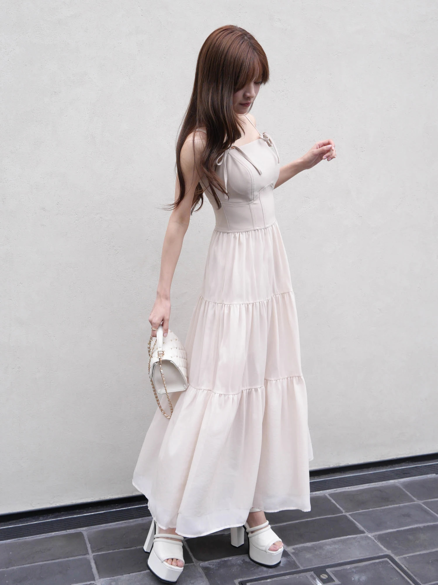 LIP SERVICE（リップサービス）｜ ティアードフレアキャミワンピース