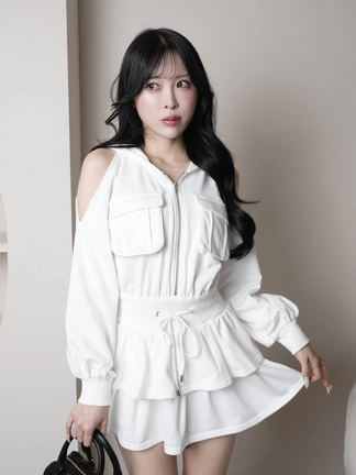 LIP SERVICE（リップサービス）｜ デコルテオープンバイカラーリボン