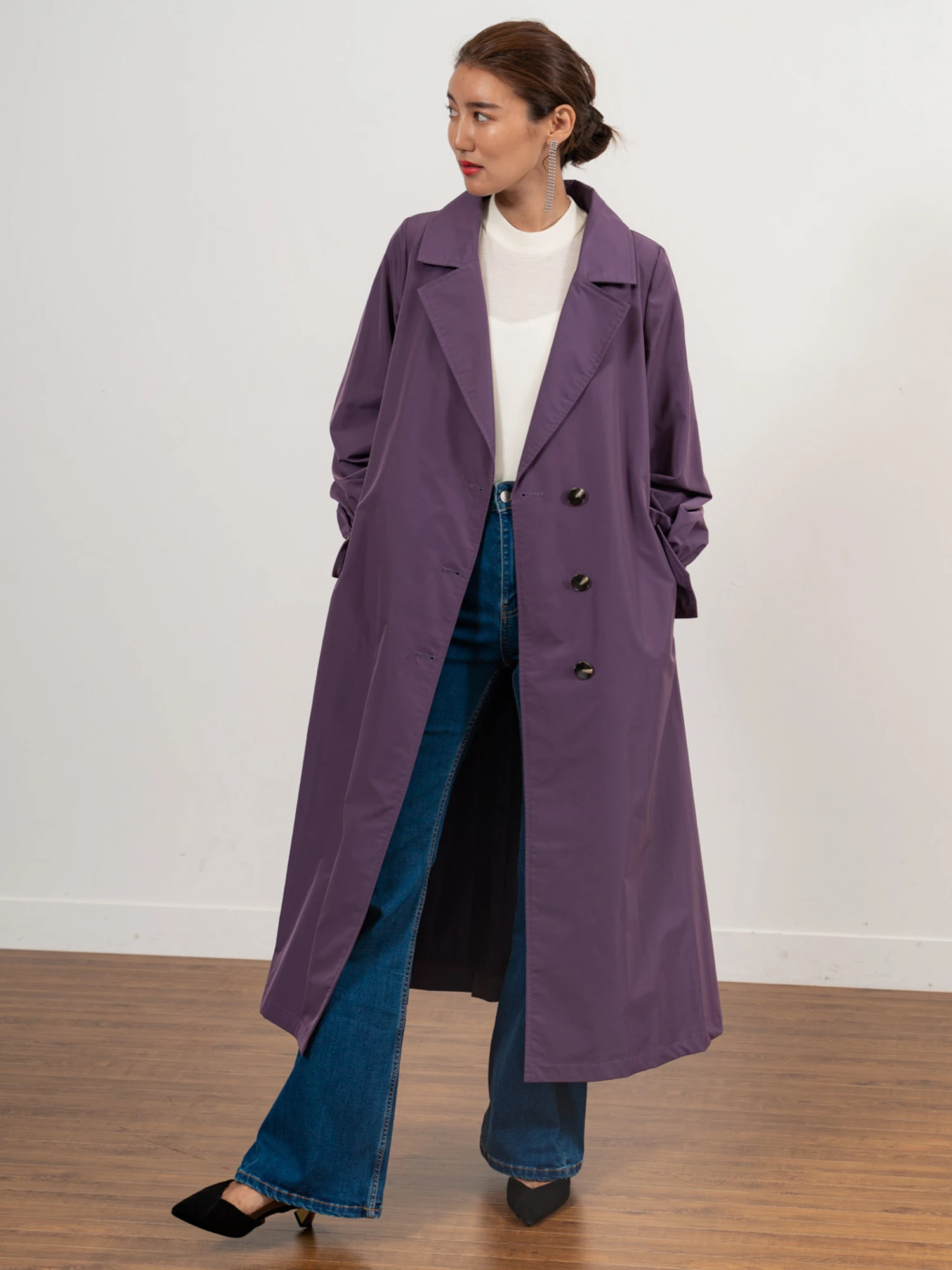 LADYMADE（レディメイド）｜ スカーフベルトフレアトレンチ アイテムの