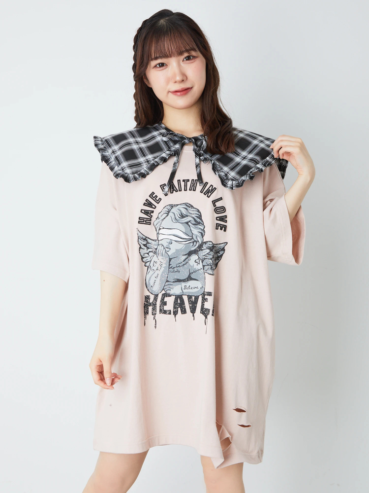 チェック衿エンジェルBigTe - Ank Rouge(アンクルージュ)のTシャツ