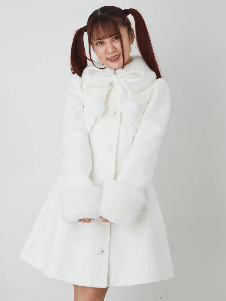 ボレロ風ファー付きコート - Ank Rouge(アンクルージュ)のコート